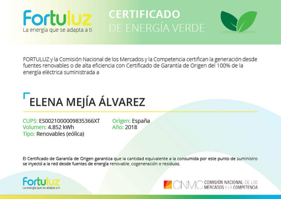 certificado energia verde certificado energia verde